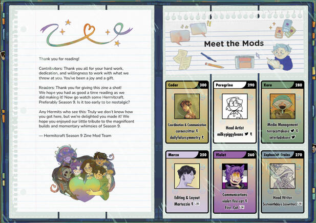 Background + Assets for Hermitcraft Season 9 Zine